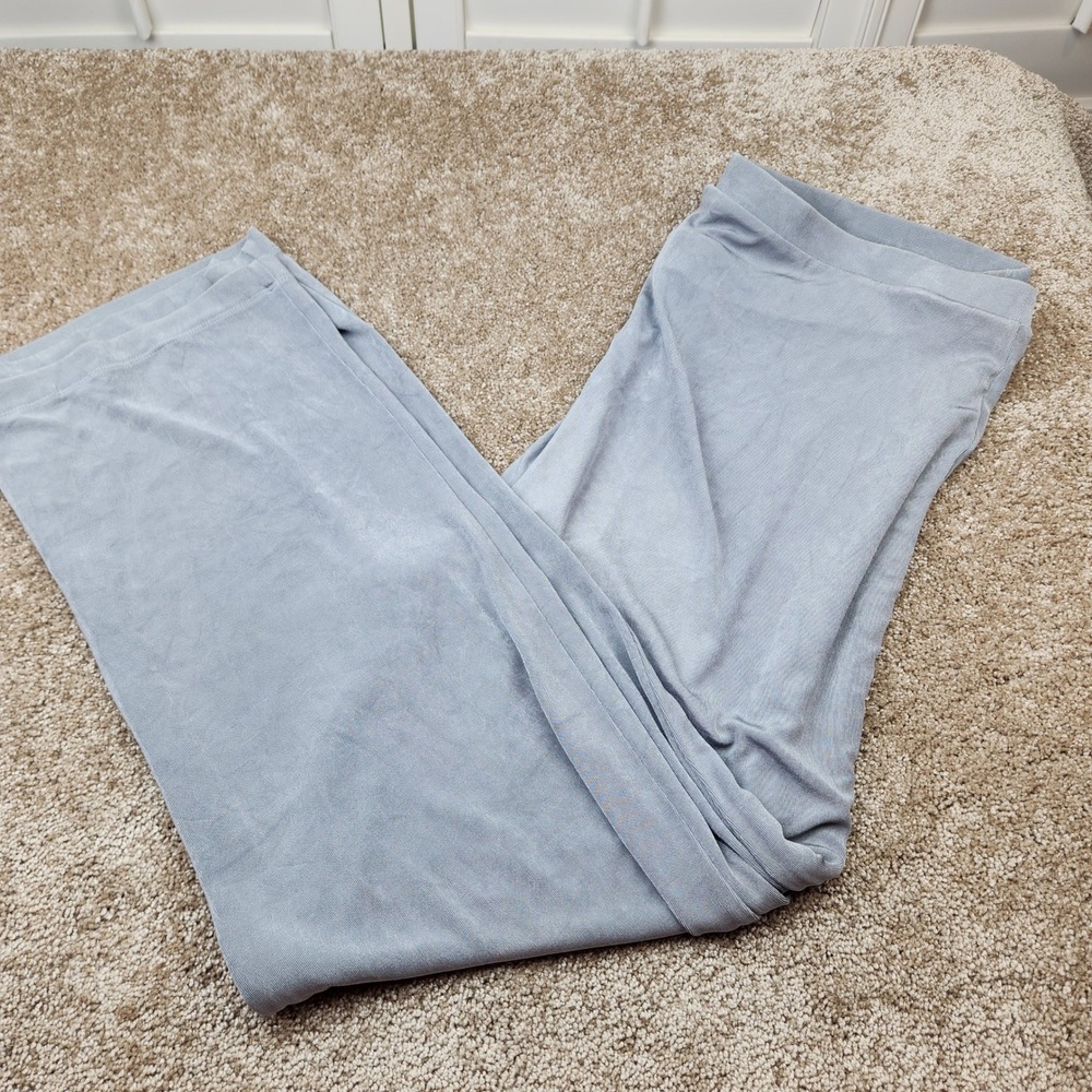 Chicos Travelers Gray Ribbed Straight Leg Pants Size 3 Short XL 16 Travel